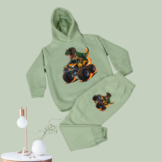 Kids' Hoodie & Tracksuit Set - Sage Green