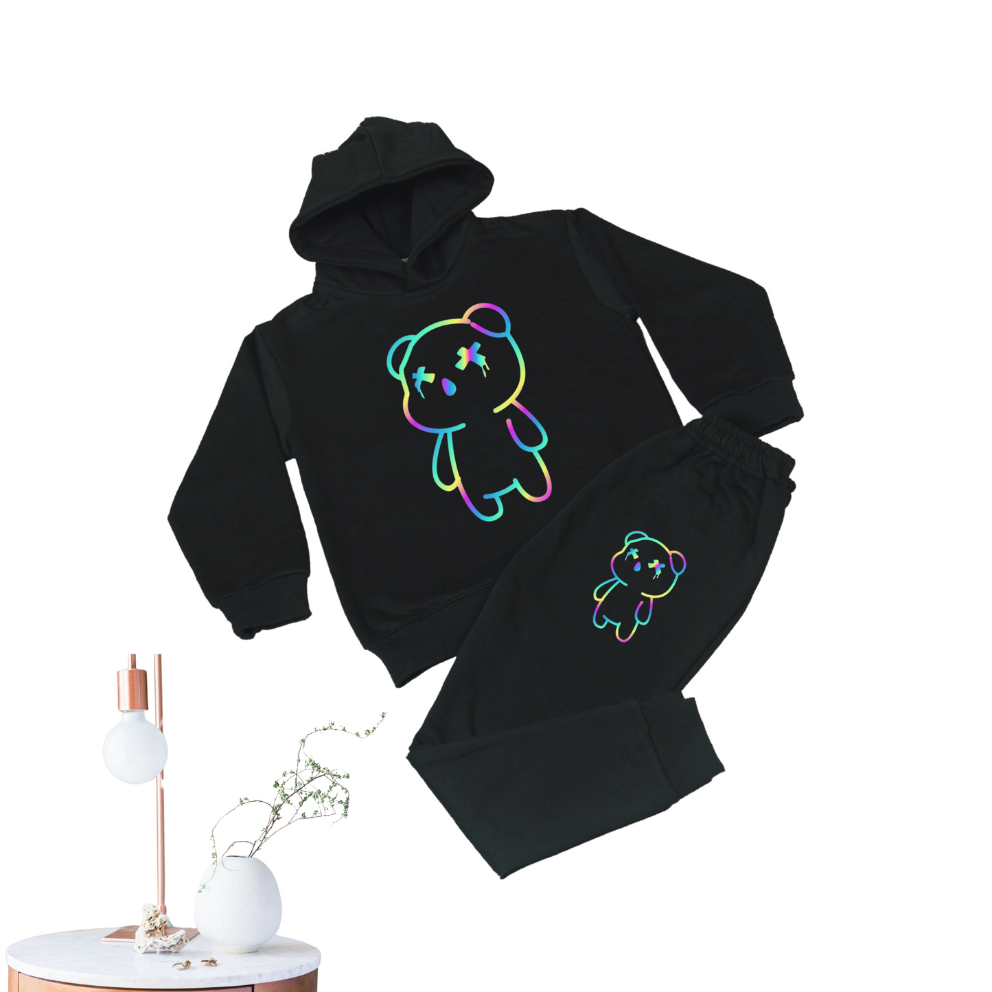 Kids' Hoodie & Tracksuit Set - Classic Black