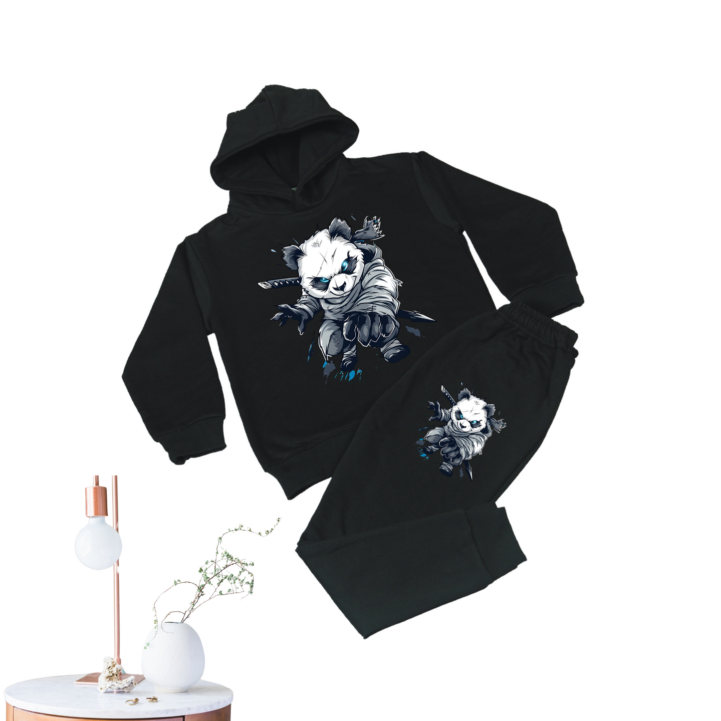 Kids' Hoodie & Tracksuit Set - Classic Black